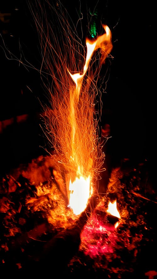 有关火, 火堆, 長時間曝光的免费素材图片