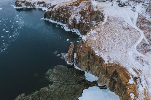 有关冬季, 沿海悬崖, 海的免费素材图片