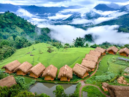 有关下田, 尼帕小屋, 山的免费素材图片