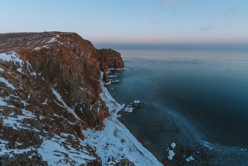 有关冬季, 沿海悬崖, 海的免费素材图片