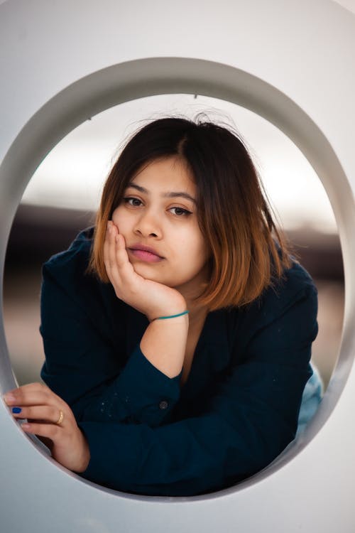 有关女人, 感人的脸, 深藍的免费素材图片