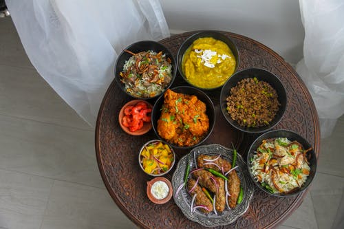 有关俯视图, 印度菜, 可口的的免费素材图片