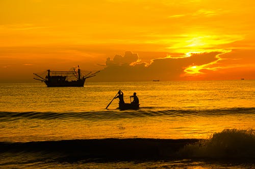 有关剪影, 户外, 水的免费素材图片