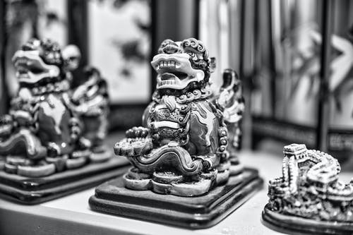 有关小塑像, 灰阶, 特写的免费素材图片