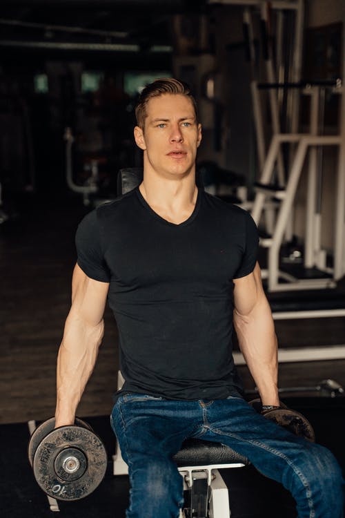 有关人, 哑铃, 坐的免费素材图片