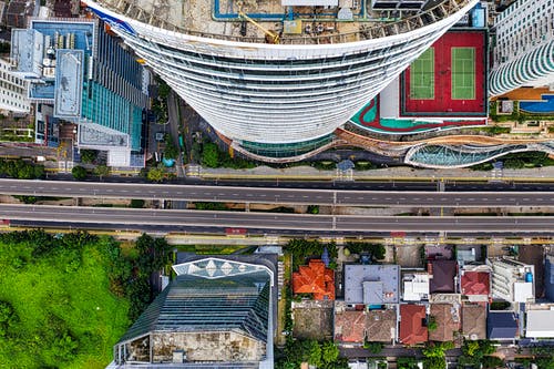 有关商业区, 城市, 屋顶的免费素材图片