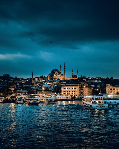 有关伊斯坦堡, 土耳其, 在晚上的免费素材图片