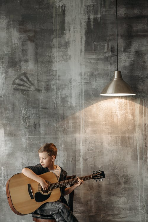 有关儿童, 原声吉他, 吉他手的免费素材图片
