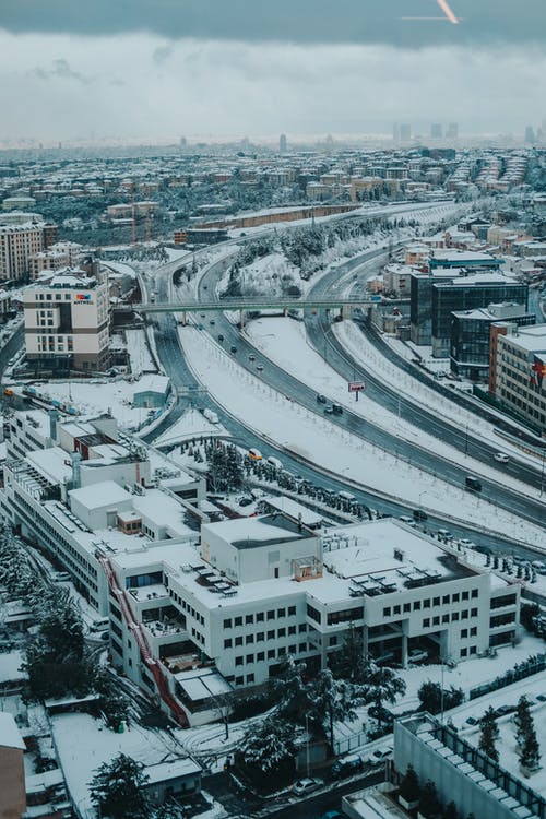 有关冬季, 垂直拍摄, 城市的免费素材图片