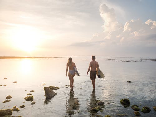 有关地平线, 岩石海岸, 後视图的免费素材图片