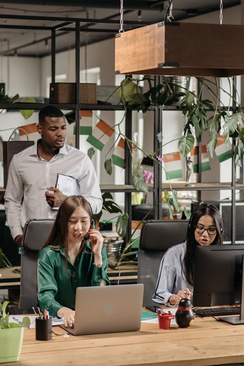 有关雇员, 呼叫中心, 垂直拍摄的免费素材图片