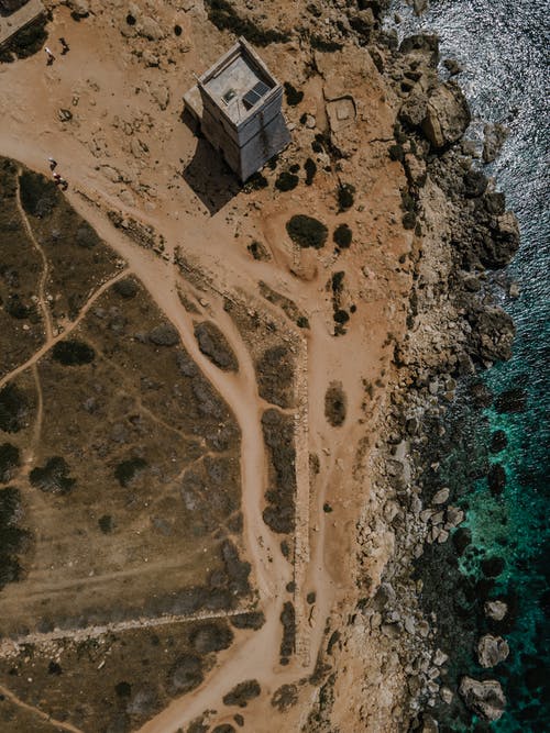 有关俯视图, 垂直拍摄, 岩石海岸的免费素材图片