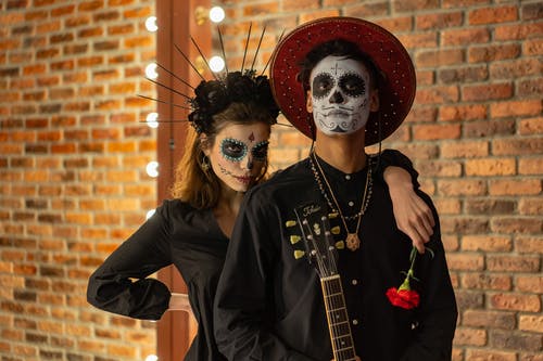 有关dia de los muertos, 一对, 传统的免费素材图片