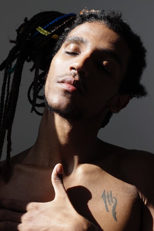 有关刺青的, 半裸, 垂直拍摄的免费素材图片