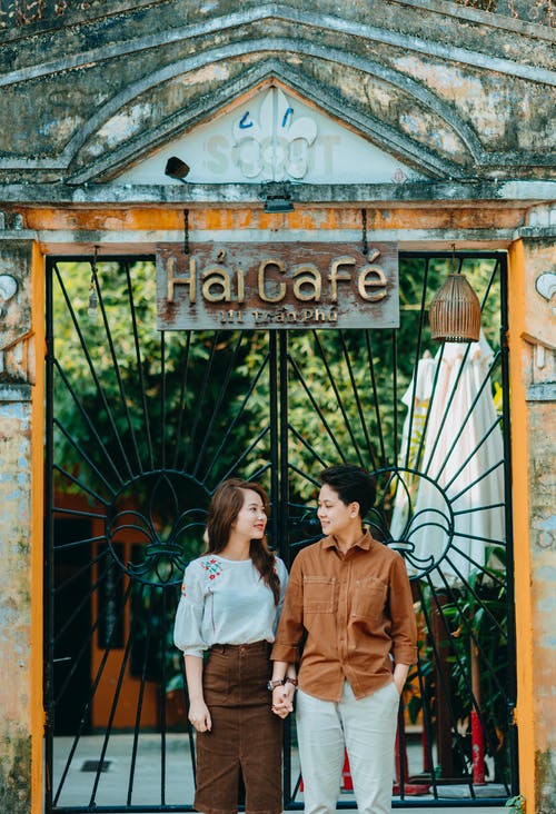 有关一对, 入口, 垂直拍摄的免费素材图片