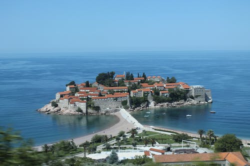 有关亚得里亚海, 土耳其蓝, 圣斯特凡（sveti stefan）的免费素材图片