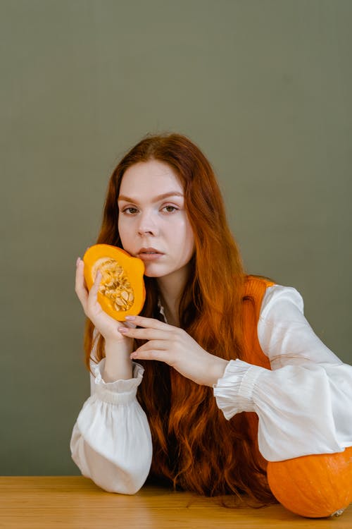 有关切片, 南瓜, 女人的免费素材图片