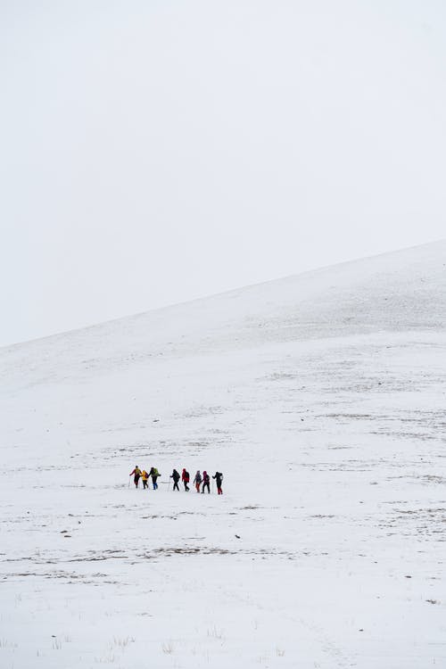 有关一群人, 冒險, 冬季景觀的免费素材图片