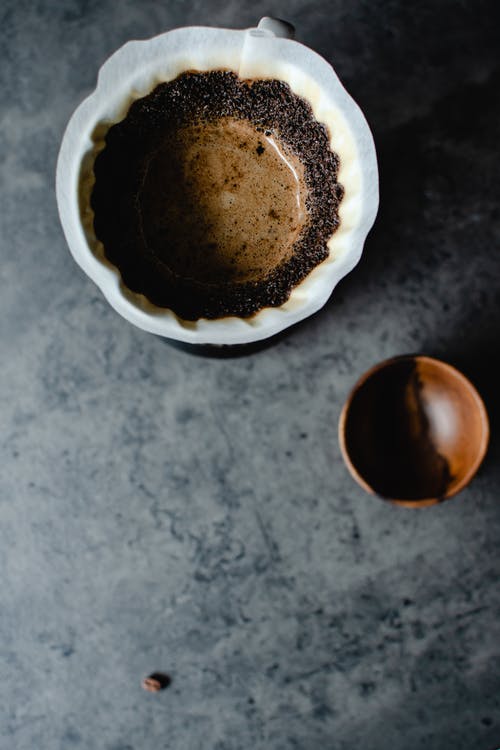 有关俯视图, 咖啡, 咖啡滴头的免费素材图片