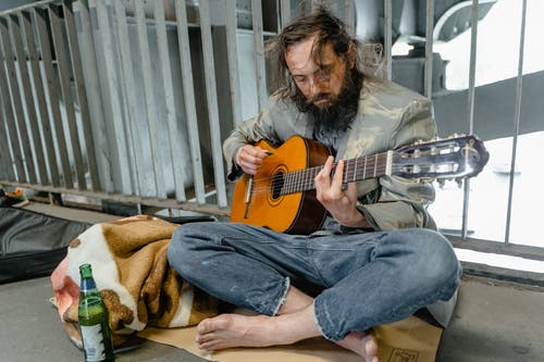 有关乞丐, 人, 原声吉他的免费素材图片
