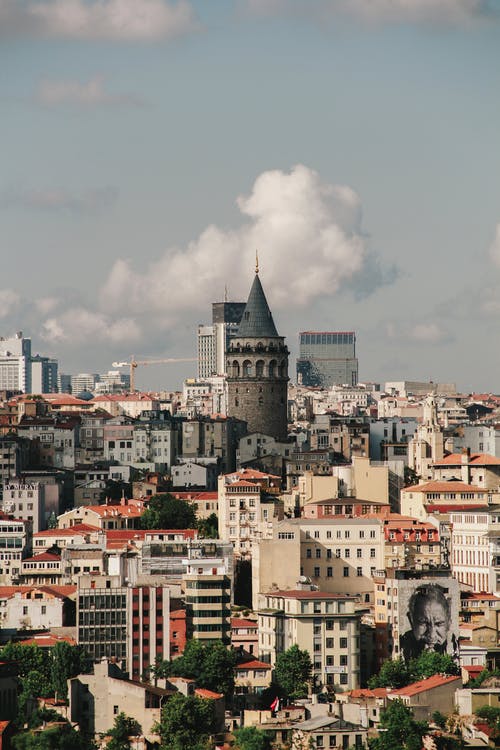 有关伊斯坦堡, 加拉塔塔, 垂直拍摄的免费素材图片