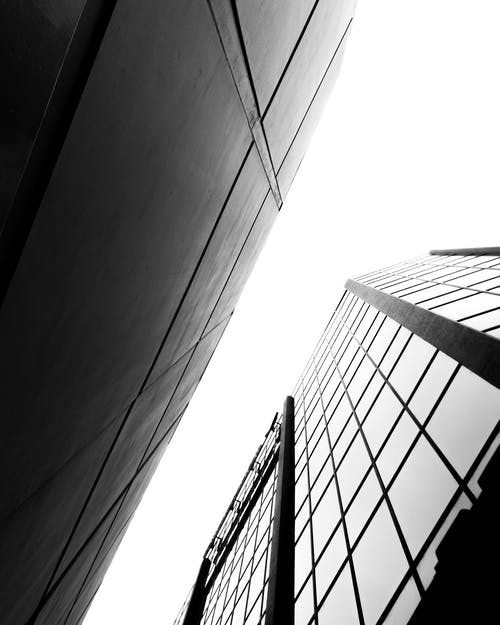 有关低角度拍摄, 单色, 垂直拍摄的免费素材图片