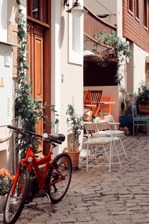 有关停, 垂直拍摄, 自行车的免费素材图片