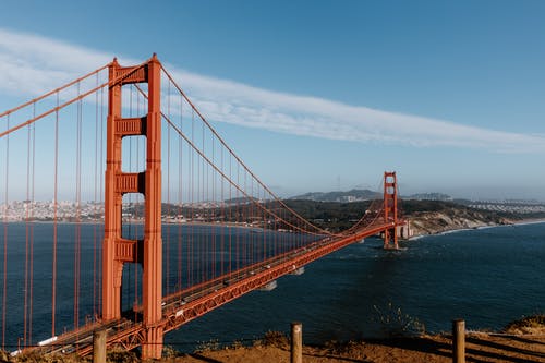 有关加州的金门大桥, 吊桥, 吸引的免费素材图片