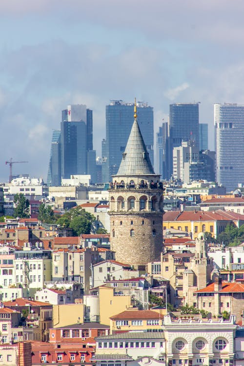 有关伊斯坦堡, 加拉塔塔, 垂直拍摄的免费素材图片