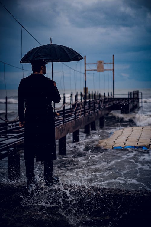 有关垂直拍摄, 大衣, 岸边的免费素材图片