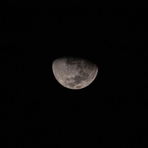 有关半月, 垂直拍摄, 夜空的免费素材图片