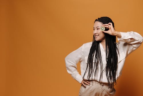 有关orange_background, 奇异果, 女人的免费素材图片