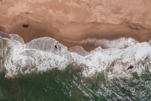 有关俯视图, 撞击波浪, 水的免费素材图片