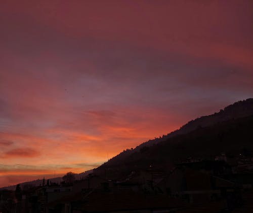 有关剪影, 拂晓, 日落的颜色的免费素材图片