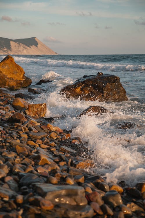 有关垂直拍摄, 天性, 岩石海岸的免费素材图片