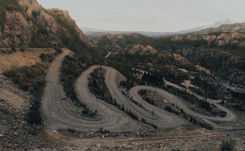 有关伐木, 山, 弯曲的的免费素材图片