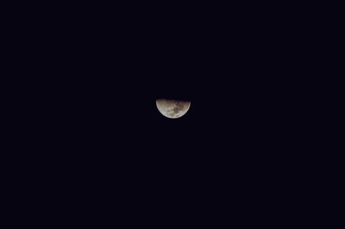 有关半月, 夜空, 晚间的免费素材图片