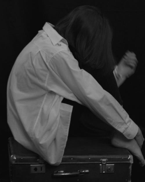 有关側面圖, 單色, 坐的免费素材图片