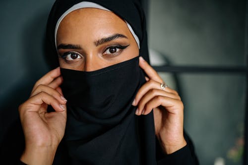 有关特写, 穆斯林的女人, 纵向的免费素材图片