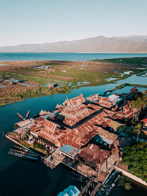 有关下田, 农田, 屋顶的免费素材图片