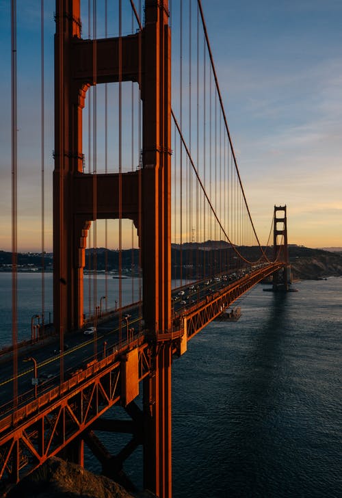 有关加州, 吊橋, 垂直拍摄的免费素材图片