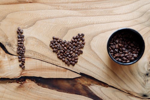 有关心形, 我爱咖啡, 木制表面的免费素材图片