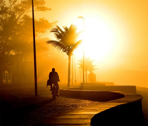 有关人, 單車騎士, 日出的免费素材图片