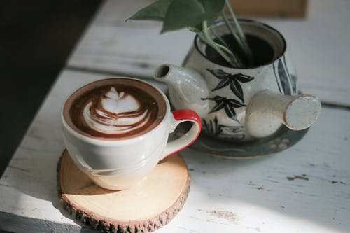 有关咖啡饮料, 拉花, 特写的免费素材图片