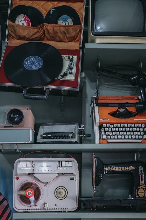 有关唱盘, 复古, 打字机的免费素材图片