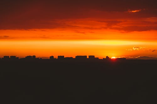 有关側面, 剪影, 太陽的免费素材图片