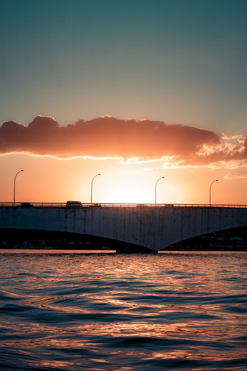 有关日落, 晚间, 水的免费素材图片