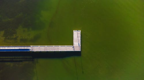 有关俯视图, 木码头, 海的免费素材图片