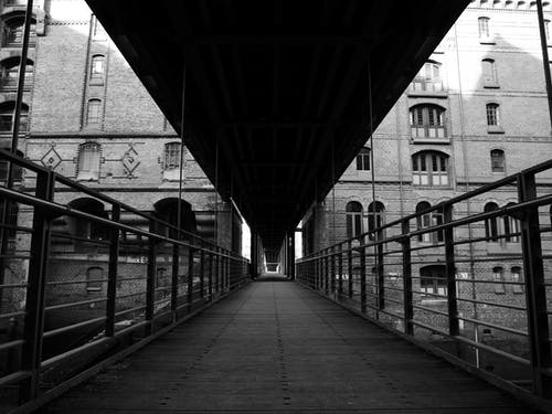 有关人行天桥, 侧面, 剪影的免费素材图片