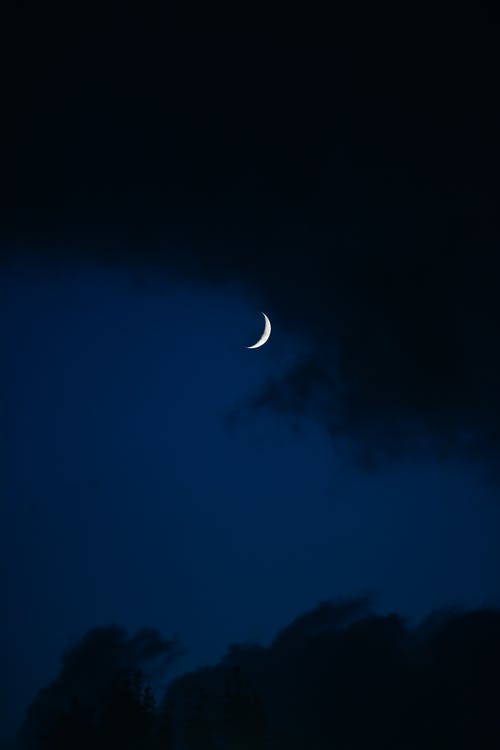 有关天空, 弯月, 月亮摄影的免费素材图片
